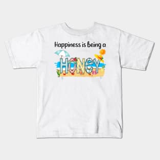 Happiness Is Being A Honey Summer Beach Happy Mother's Day Kids T-Shirt